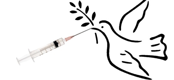 Peace Dove with Syringe, by Olga Lednichenko
